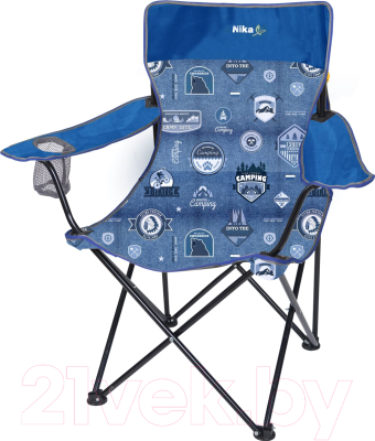 Кресло складное Ника Премиум 5 / ПСП5 (джинс/синий)