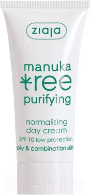 

Крем для лица Ziaja, Manuka Tree дневной нормал. для жирной и комбинир. кожи SPF10