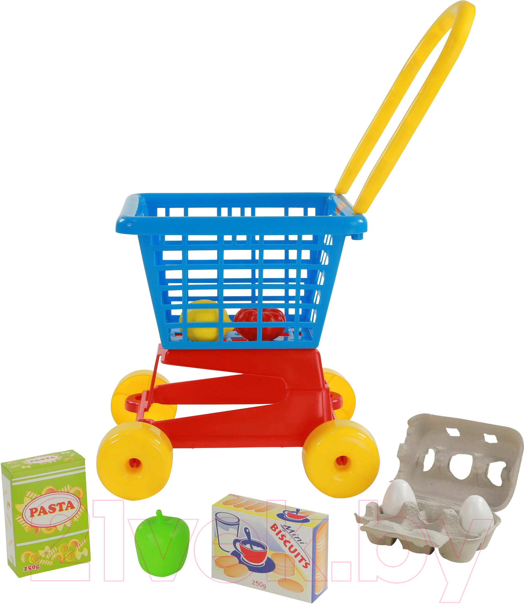 Тележка игрушечная Полесье Supermarket №1 с набором продуктов / 67890 — фото 6