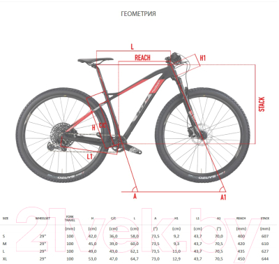 Велосипед Wilier 101X XT Mix 1x12 Marzocchi Z2 Crossmax / E822EFCXTMIXBLACKR (M, черный/красный)