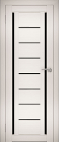Дверь межкомнатная Юни Амати 06 60x200 (эшвайт/стекло черное) - 