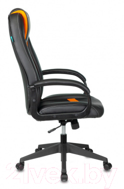 Кресло геймерское Бюрократ Viking-8N (искусственная кожа черный/оранжевый)
