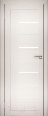 Дверь межкомнатная Юни Амати 07 70x200 (эшвайт/стекло белое)