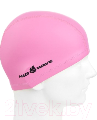 Шапочка для плавания Mad Wave PU Coated (розовый)