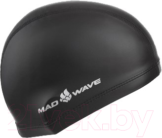 Шапочка для плавания Mad Wave PU Coated (черный)