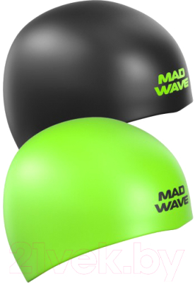 Шапочка для плавания Mad Wave Reverse (зеленый/черный)