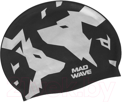Шапочка для плавания Mad Wave Wolfs (черный)