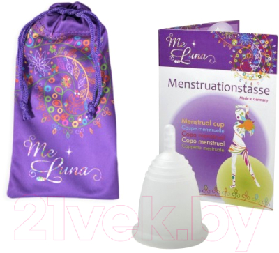 Менструальная чаша Me Luna Sport Stem Clear / MMSSC (M)