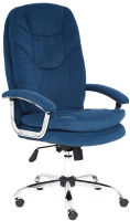 Кресло офисное Tetchair Softy Lux флок (синий) - 