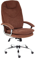 Кресло офисное Tetchair Softy Lux флок (коричневый) - 