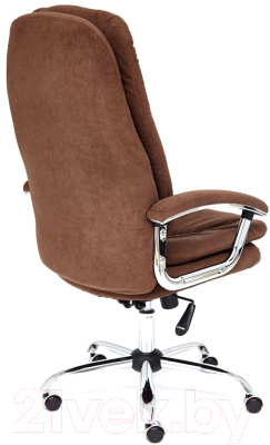 Кресло офисное Tetchair Softy Lux флок (коричневый)