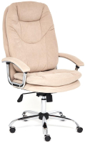 Кресло офисное Tetchair Softy Lux флок (бежевый) - 