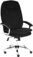 Кресло офисное Tetchair Softy Lux флок (черный) - 