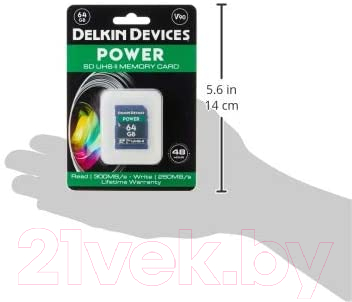 Карта памяти Delkin Power SDXC 64GB 2000X UHS-II (Class 10) V90 (DDSDG200064G)