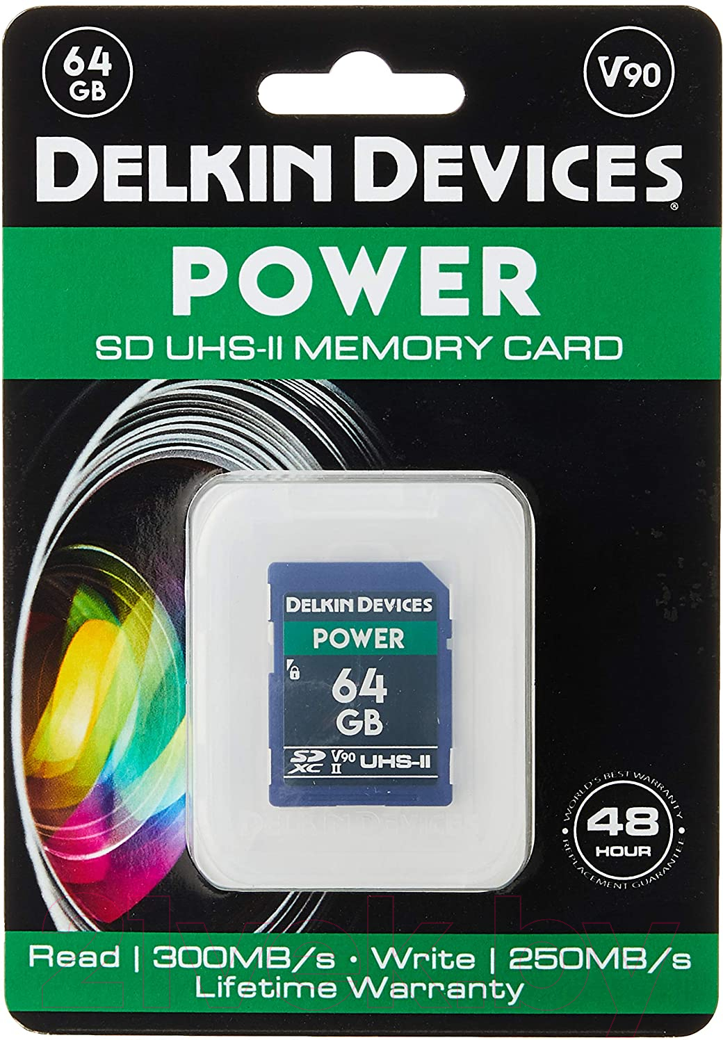 Карта памяти Delkin Power SDXC 64GB 2000X UHS-II (Class 10) V90 (DDSDG200064G)