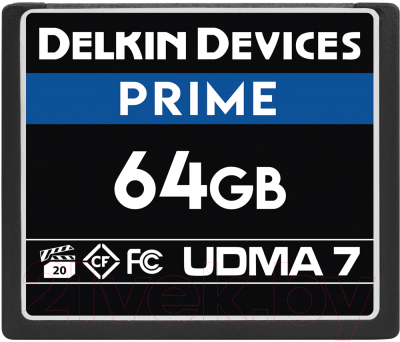 Карта памяти Delkin Devices Prime CF 64GB UDMA7 1050X (DDCFB105064G)