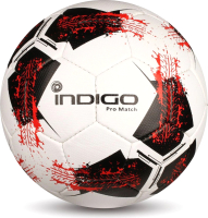 Футбольный мяч Indigo Flame / IN156 (размер 5, белый/черный/красный) - 