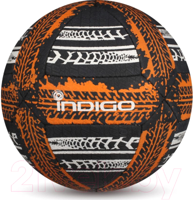 Футбольный мяч Indigo Street Game / IN157 (размер 5, белый/черный/оранжевый)
