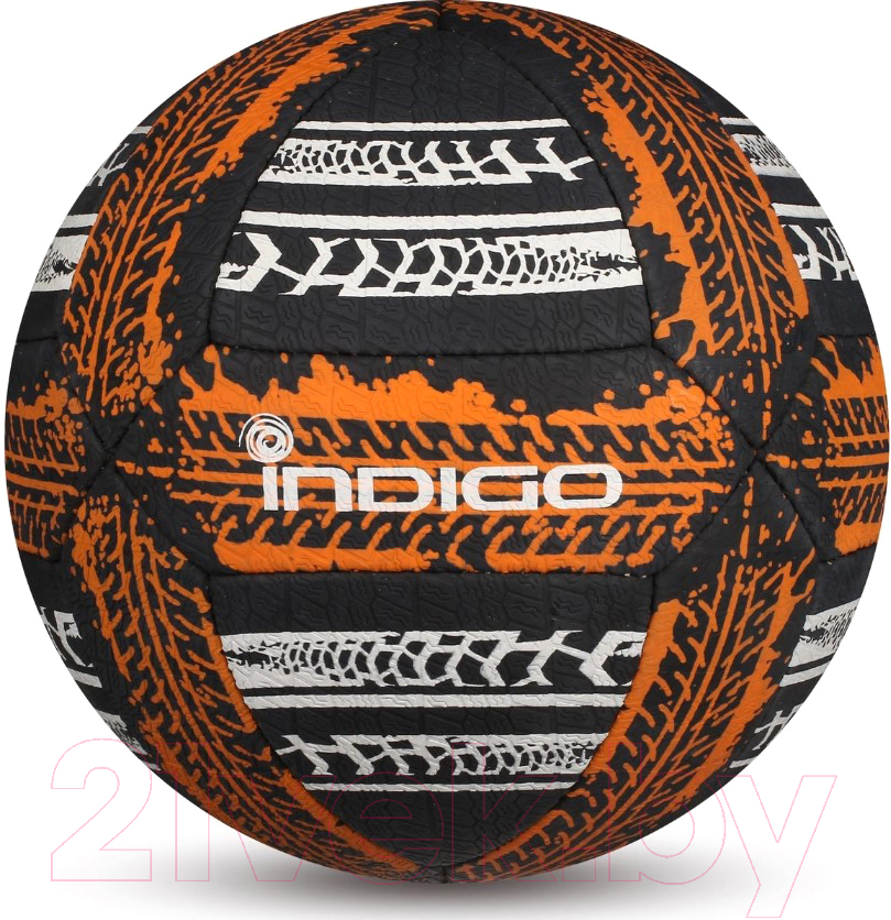 Футбольный мяч Indigo Street Game / IN157 (размер 5, белый/черный/оранжевый)