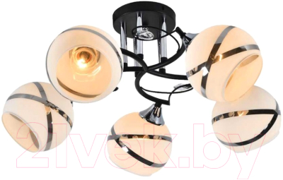 Потолочный светильник Mirastyle MX-5097/5 B BK+CR