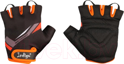 Велоперчатки Indigo SB-01-8206 (S, черный/оранжевый)