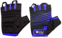 Велоперчатки Indigo SB-01-1575 (S, черный/синий) - 