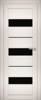 Дверь межкомнатная Юни Амати 12 60x200 (эшвайт/стекло черное) - 