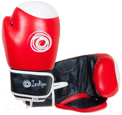 Боксерские перчатки Indigo PS- 789 (10oz, красный/черный/белый)