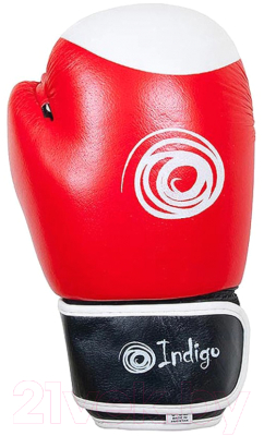 Боксерские перчатки Indigo PS- 789 (14oz ,красный/черный/белый)