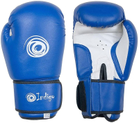 Боксерские перчатки Indigo Sport PS- 799 (6oz, синий) - 