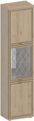Шкаф-пенал с витриной Лером Карина ШК-1050-ГС (гикори джексон светлый)