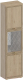 Шкаф-пенал с витриной Лером Карина ШК-1050-ГС (гикори джексон светлый) - 