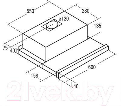 Вытяжка телескопическая Cata TF-5260 X/L