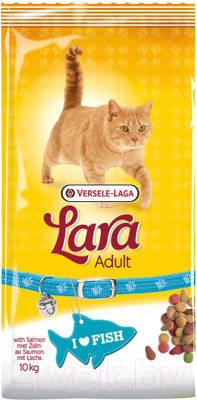 Сухой корм для кошек LARA Adult с лососем / 441063 (10кг)