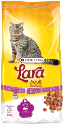 Сухой корм для кошек LARA Adult Sterilized с курицей / 440999 (10кг)