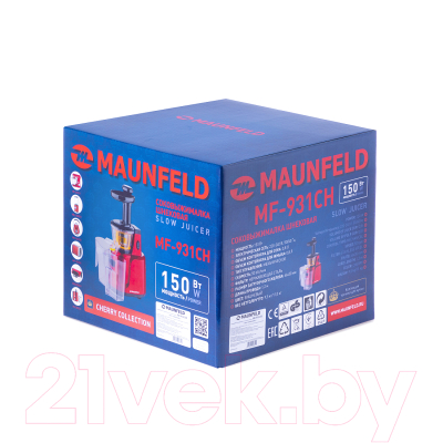 Соковыжималка электрическая Maunfeld MF-931CH (вишневый)