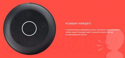 Умная колонка Prestigio Smartmate / PSS101Y RD (с инфракрасным пультом Perenio PETRA01)