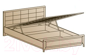 Полуторная кровать Лером Карина КР-1031-АС 120x200 (ясень асахи)