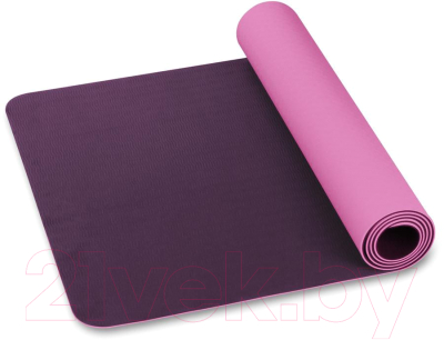 Коврик для йоги и фитнеса Indigo TPE / IN106 (розовый/фиолетовый)