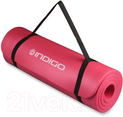 Коврик для йоги и фитнеса Indigo NBR IN194 (бордовый)