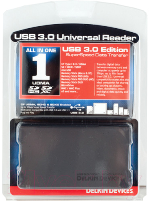 Картридер Delkin Devices USB 3.0 Universal Memory Card Reader (DDREADER-42)