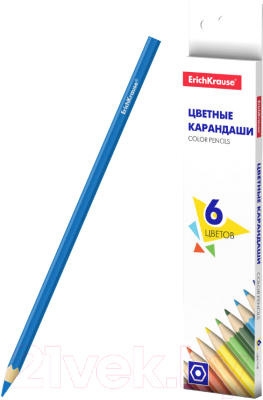 Изображение товара Набор цветных карандашей Erich Krause Basic / 50528 (6цв)