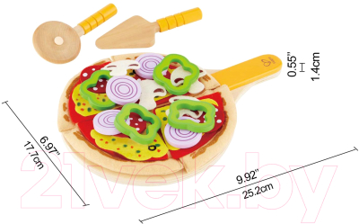 Набор игрушечной посуды Hape Домашняя пицца / E3129-HP