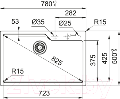 Мойка кухонная Franke UBG 610-78 (114.0595.796)