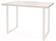 Обеденный стол Millwood Лофт Ницца Л 130x80x75 (дуб белый Craft/металл белый) - 