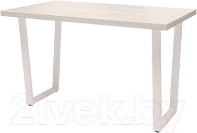 Обеденный стол Millwood Лофт Уэльс Л 130x80x75 (дуб белый Craft/металл белый)