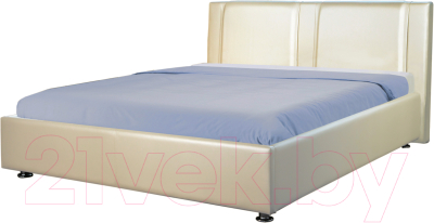 Полуторная кровать Мебель-Парк Лика 200x140 (кремовый)