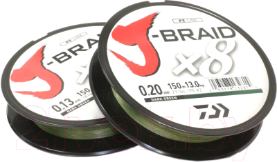 Леска плетеная Daiwa J-Braid X8 0.06мм 150м / 12751-006RU (зеленый)