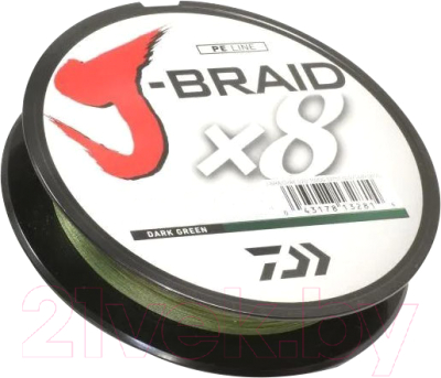 Леска плетеная Daiwa J-Braid X8 0.06мм 150м / 12751-006RU (зеленый)