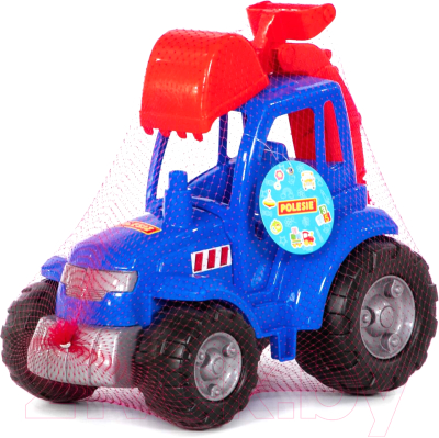 Трактор игрушечный Полесье Чемпион с лопатой и ковшом / 84736